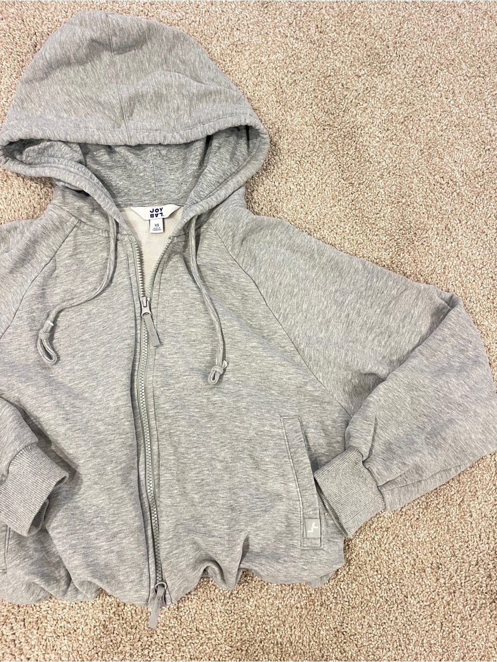 JoyLab Heather Gray Full-Zip Hoodie